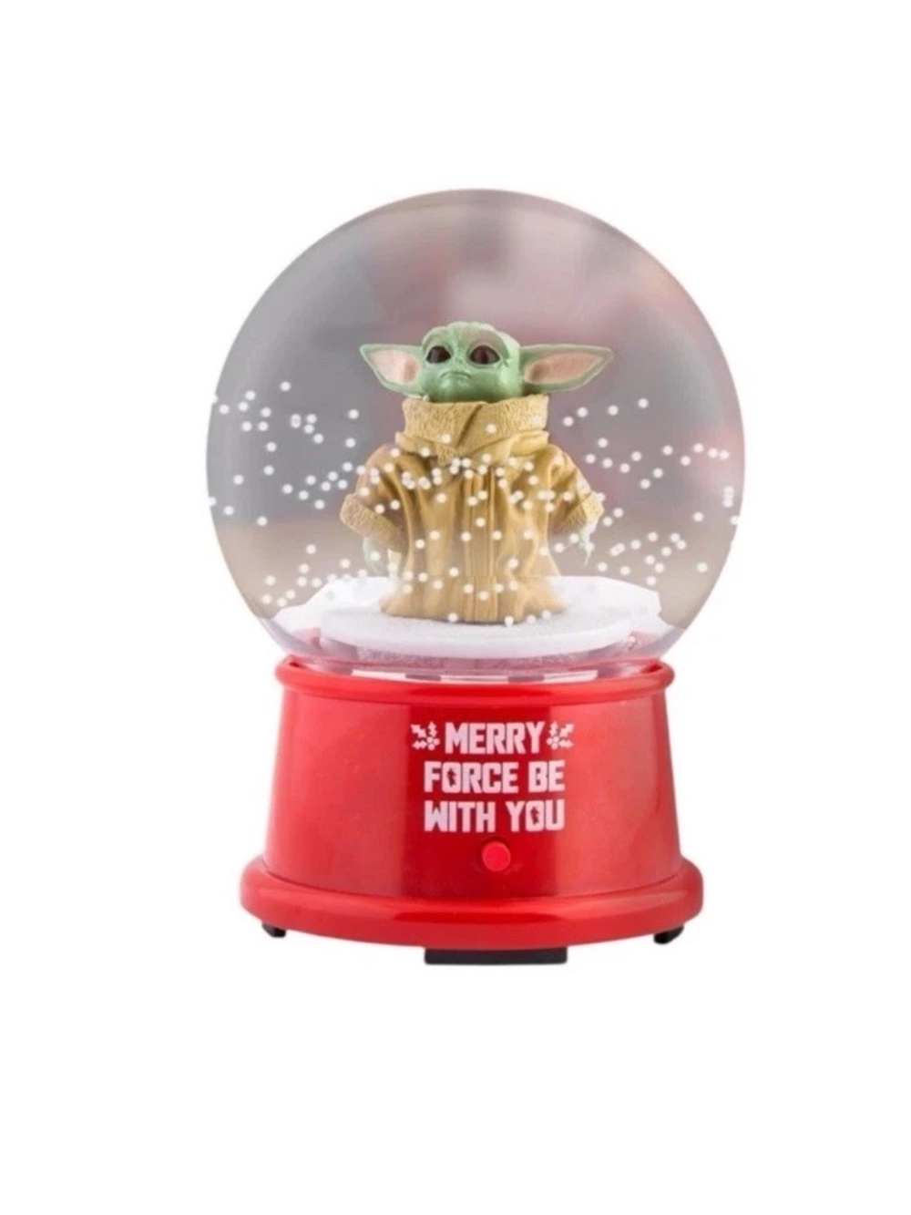 New Star Wars Christmas Snow Globe Child Grogu Baby Yoda Mandalorian 5 Songs